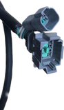 Deutsch connectors mate to UC harnesses.