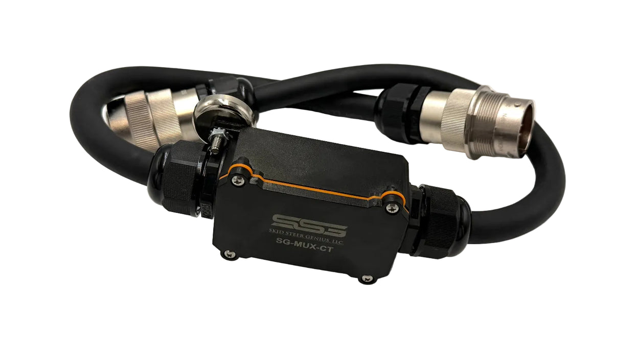 The MUX PRO uses a heavy duty enclosed box with magnets to old it on to your boom.