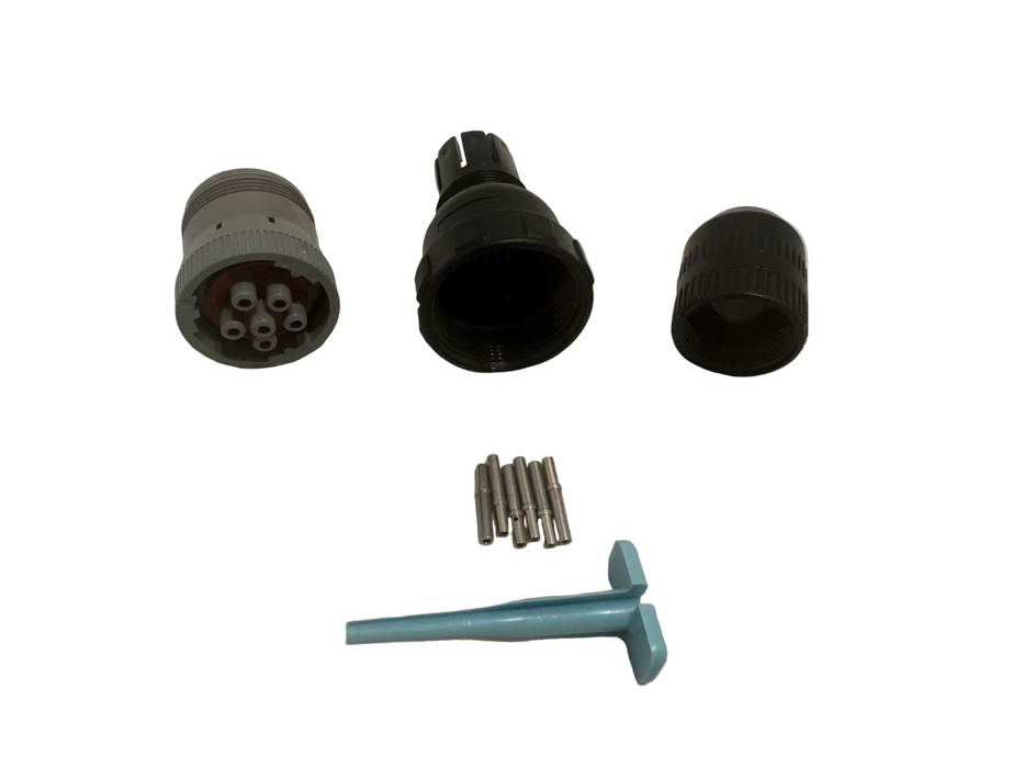 Connector | Deutsch 6 Pin Male Plug Kit - CID Machine Side (QTY 1) | SG-HD16-6-96S-KIT | Skid Steer Genius