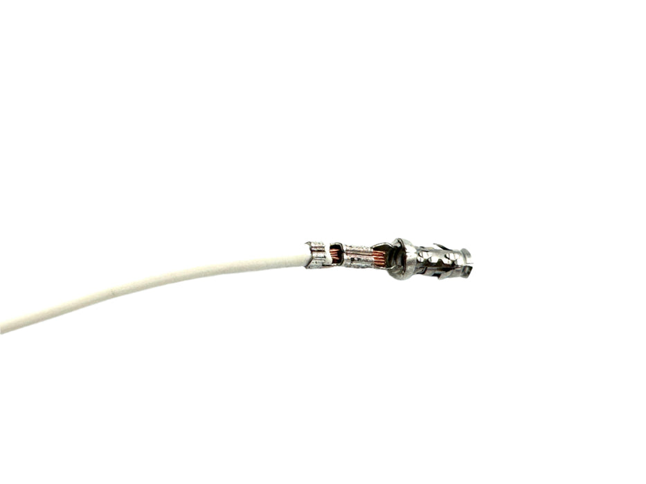 Plastic shield is crimped lightly so no crushing occurs.