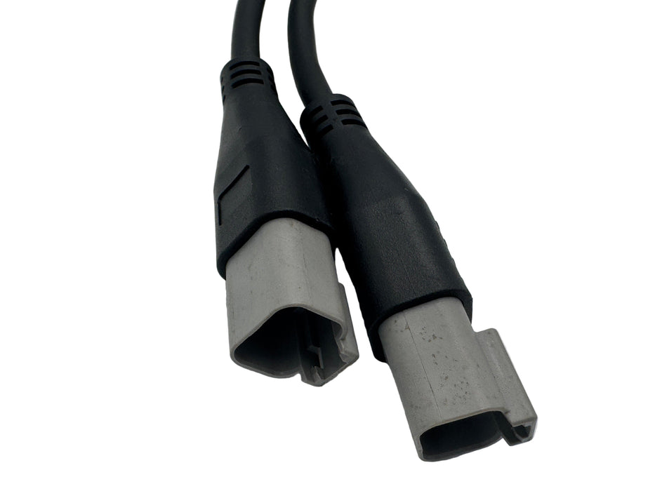 Two Deutsch 2P receptacles for control and external control adaptation.