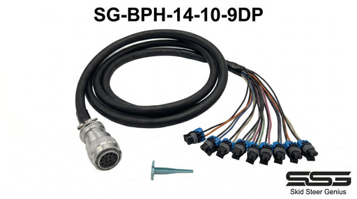 10-Output Attachment Harness with Deutsch Plugs – BPH-14-10-9 for Graders and Cold Planers | Skid Steer Genius