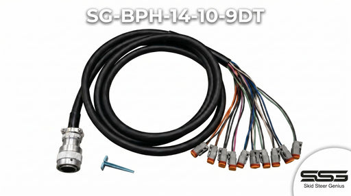 10-Output Attachment Control Harness 14-Pin Female Machine Side – Delphi Outputs for Bobcat Graders Planers | Skid Steer Genius