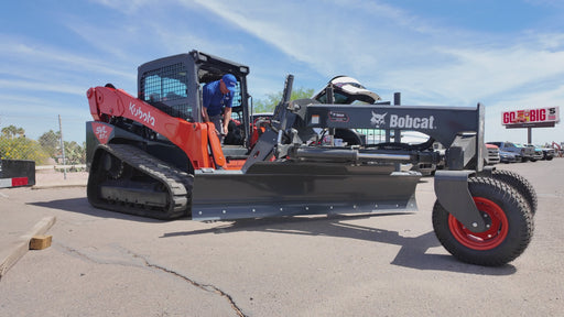 Can Pro operating a Bobcat Grader 