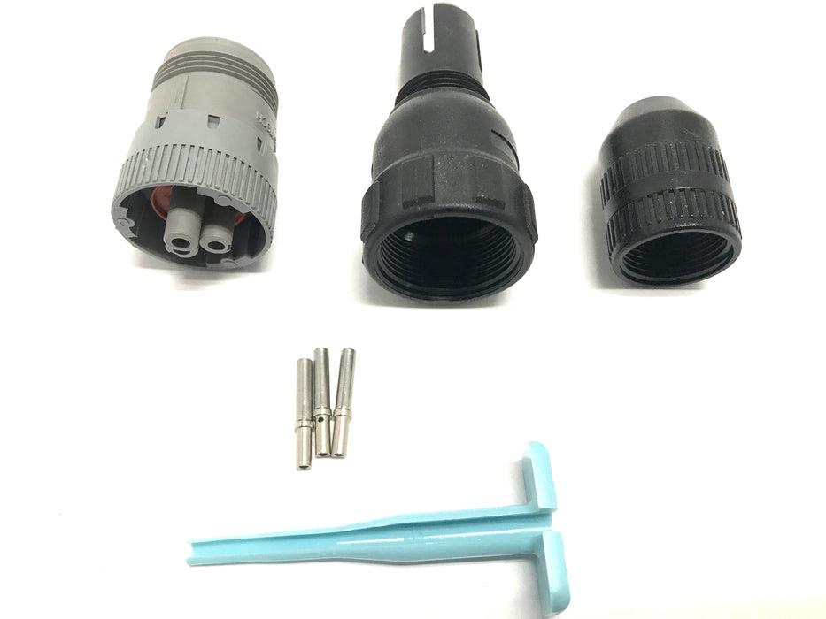 Connector | Deutsch 3 Pin Female Kit - John Deere Attachment Side (QTY 1) | SG-KIT-HD-3-F | Skid Steer Genius